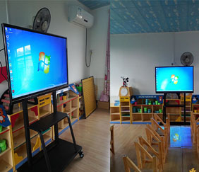 廣州黃埔區某幼兒園應用55寸教學一體機